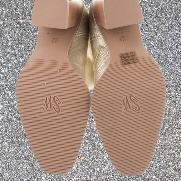 Gold Metallic Leather Western Cowboy Boots - Picture 5 of 5